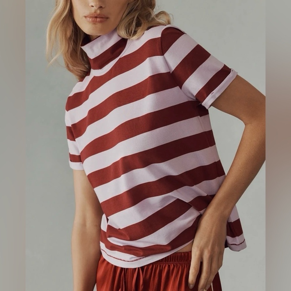 NWT Size XS- Anthropologie short Sleeve Stripe tee
